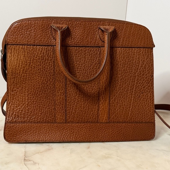 vintage Ralph Lauren 2-Way brown leather tote shoulder bag. - Picture 7 of 9